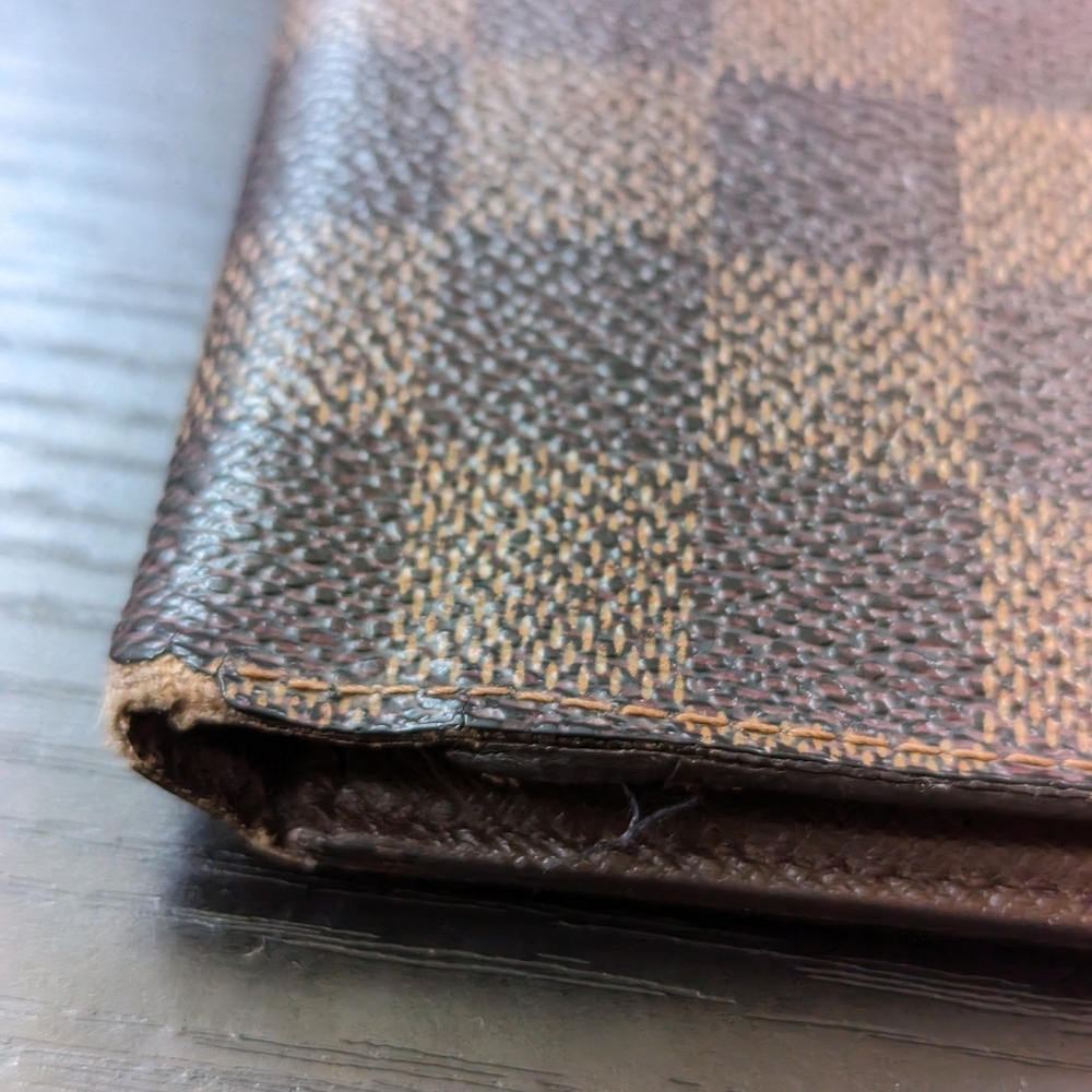 Louis Vuitton Portefeuille Marco Bifold Wallet Damier Ebene Canvas Brown Check - Picture 6 of 12